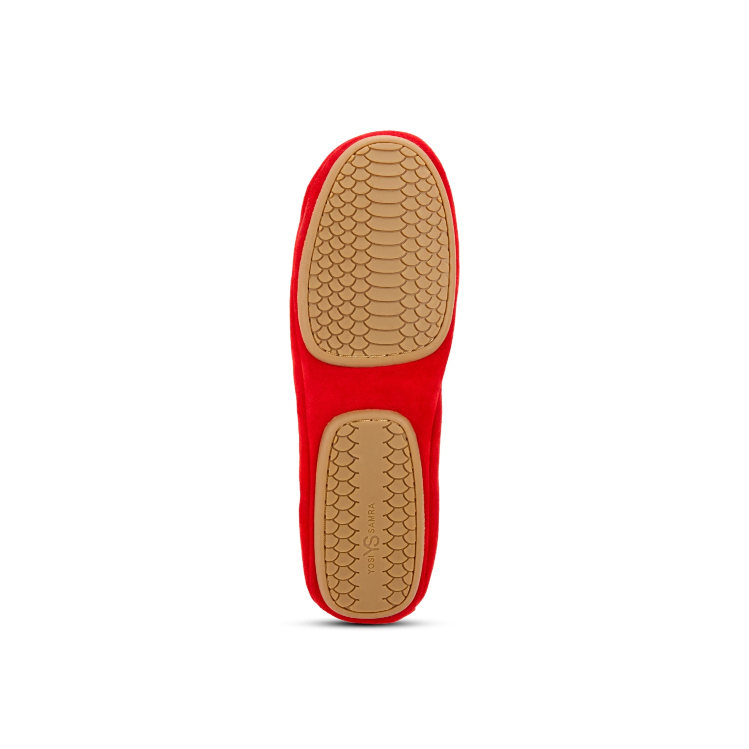 SAMARA FOLDABLE BALLET FLAT IN RED SUEDE