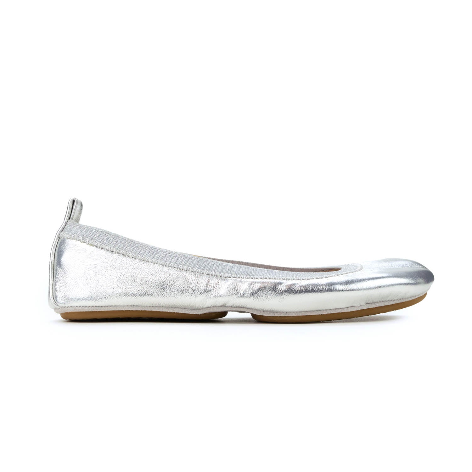Samara Foldable Ballet Flat in Silver Leather - Yosi Samra  - Women's Flats
