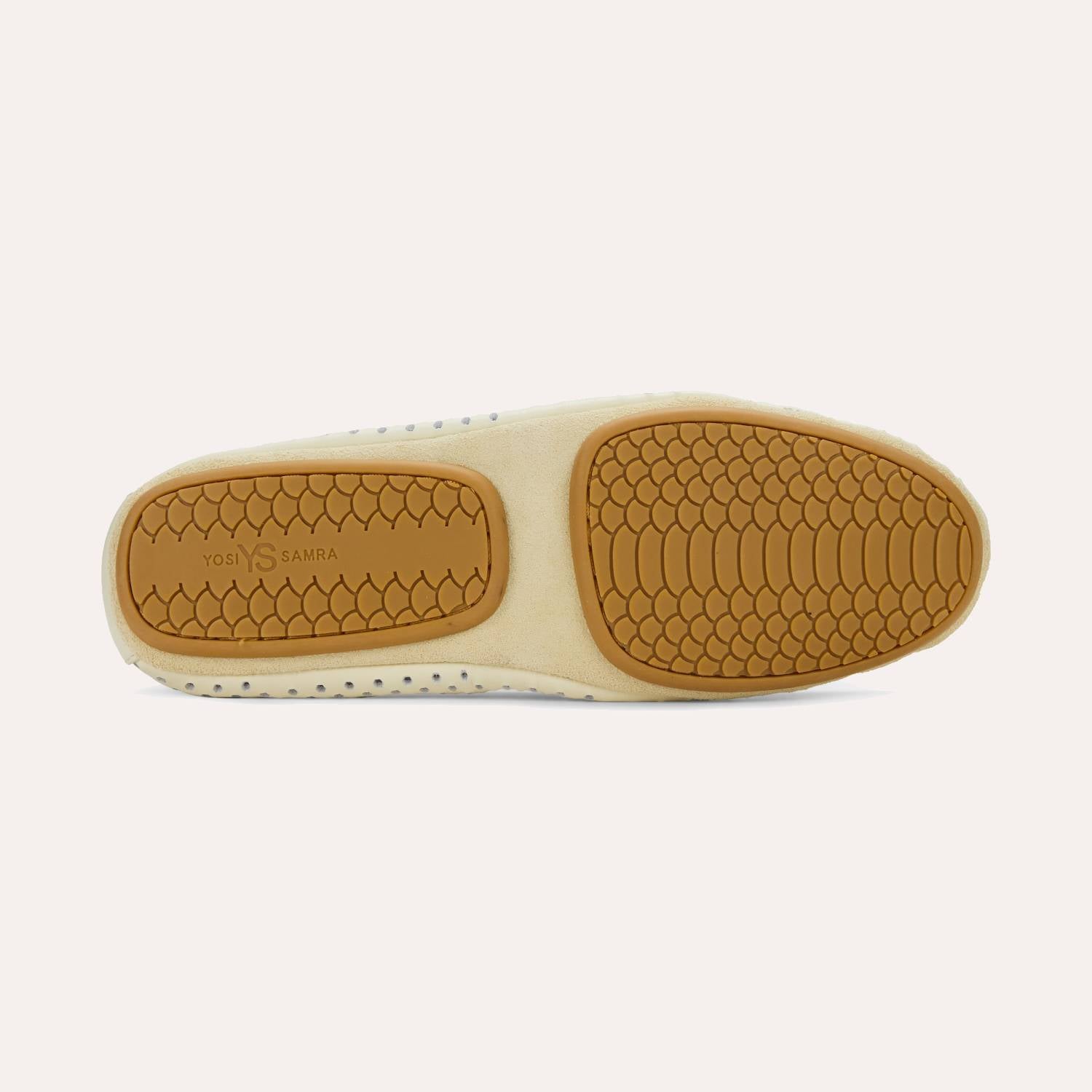 Samara Foldable Ballet Flat in White Perforated Leather