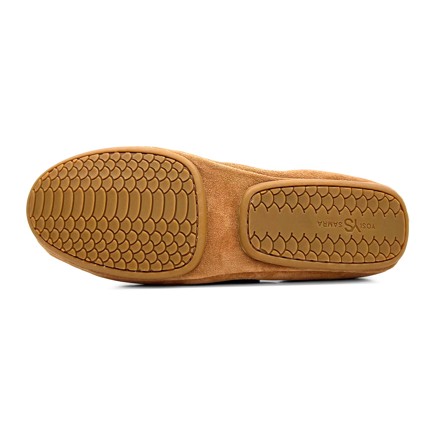Samara Foldable Ballet Flat in Tan Suede