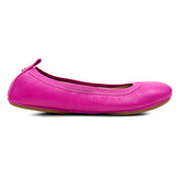 Samara Foldable Ballet Flat in Hibiscus Leather