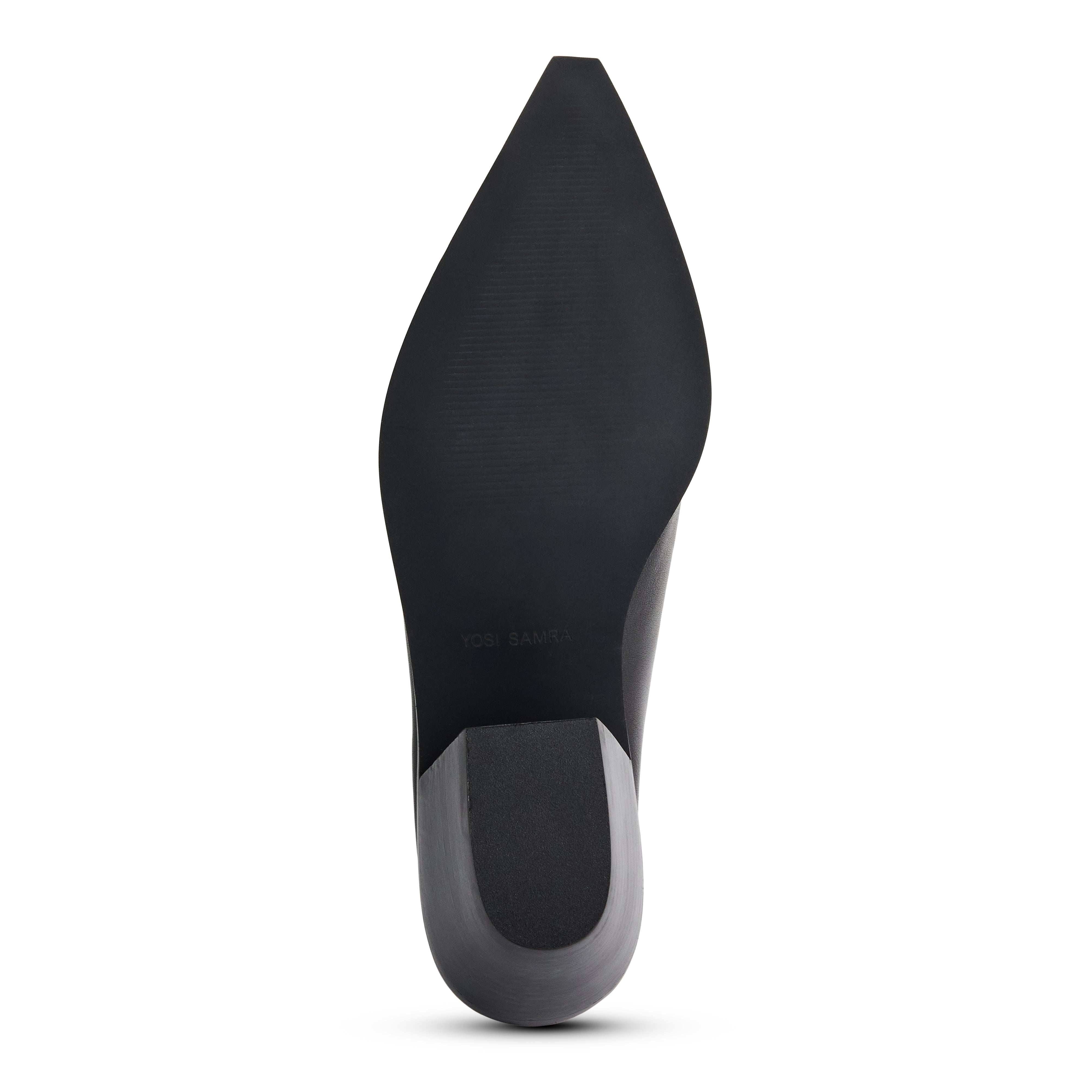 Savile Pointed Toe Mule in Black Leather