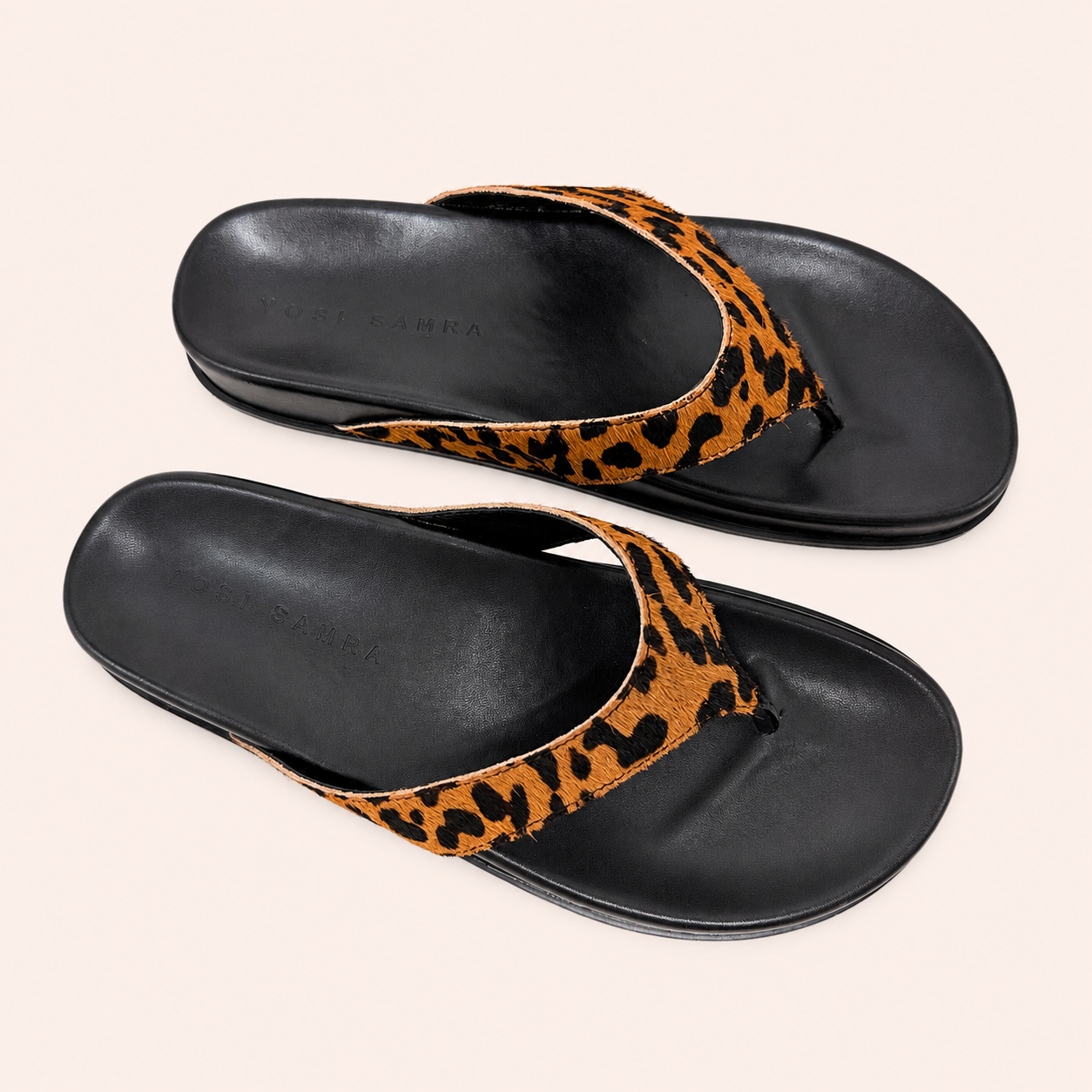 SOLANA SANDAL IN LEOPARD CALF HAIR