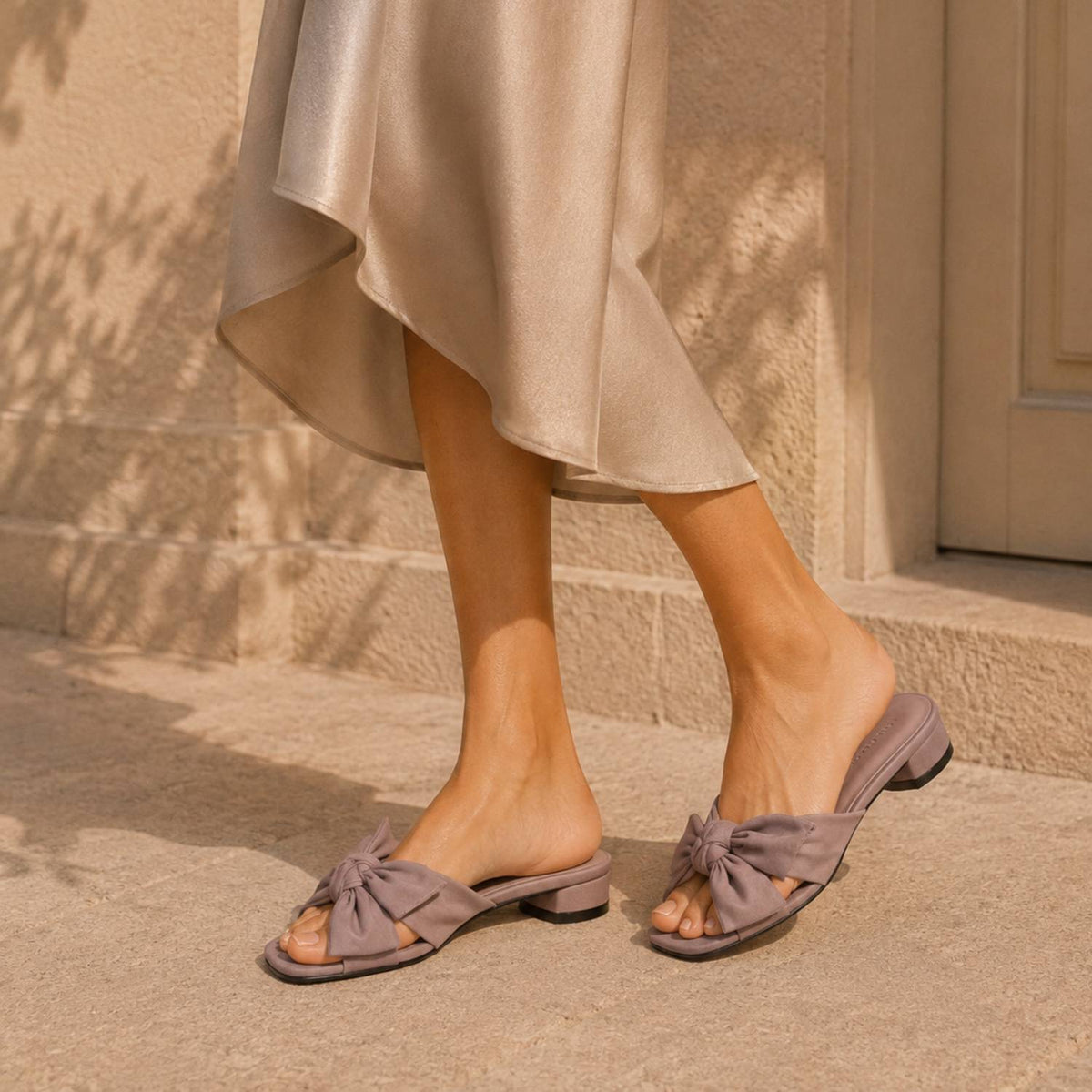 Sorrento Sandal in Taupe Nylon