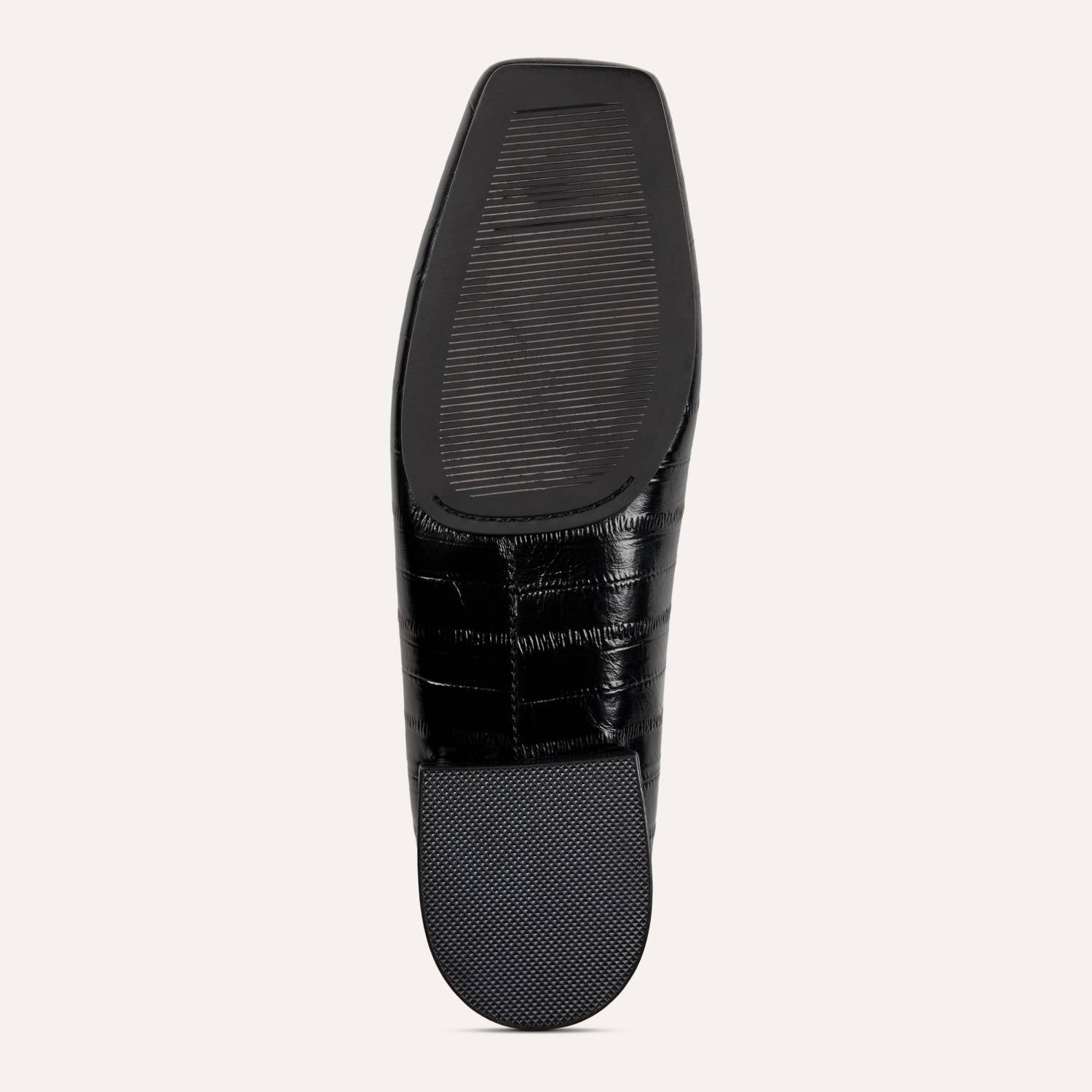 Stanton Ballet Flat in Black Eel Leather