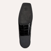 Stanton Ballet Flat in Black Eel Leather