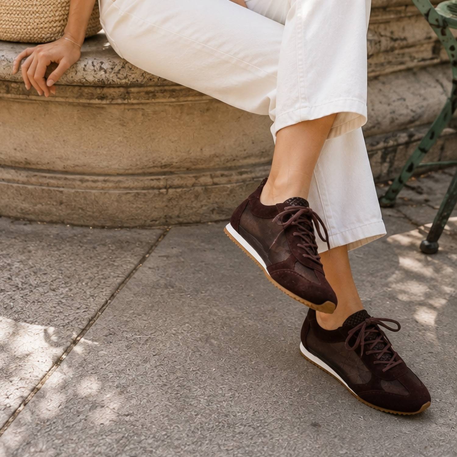 Terminal Sneaker in Chocolate Mesh/Suede