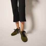Terminal Sneaker in Olive Leather/Suede