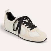 Terminal Sneaker in White Leather/Woven/Suede