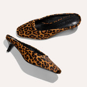 Tribeca Mule Heel in Leopard Calf Hair