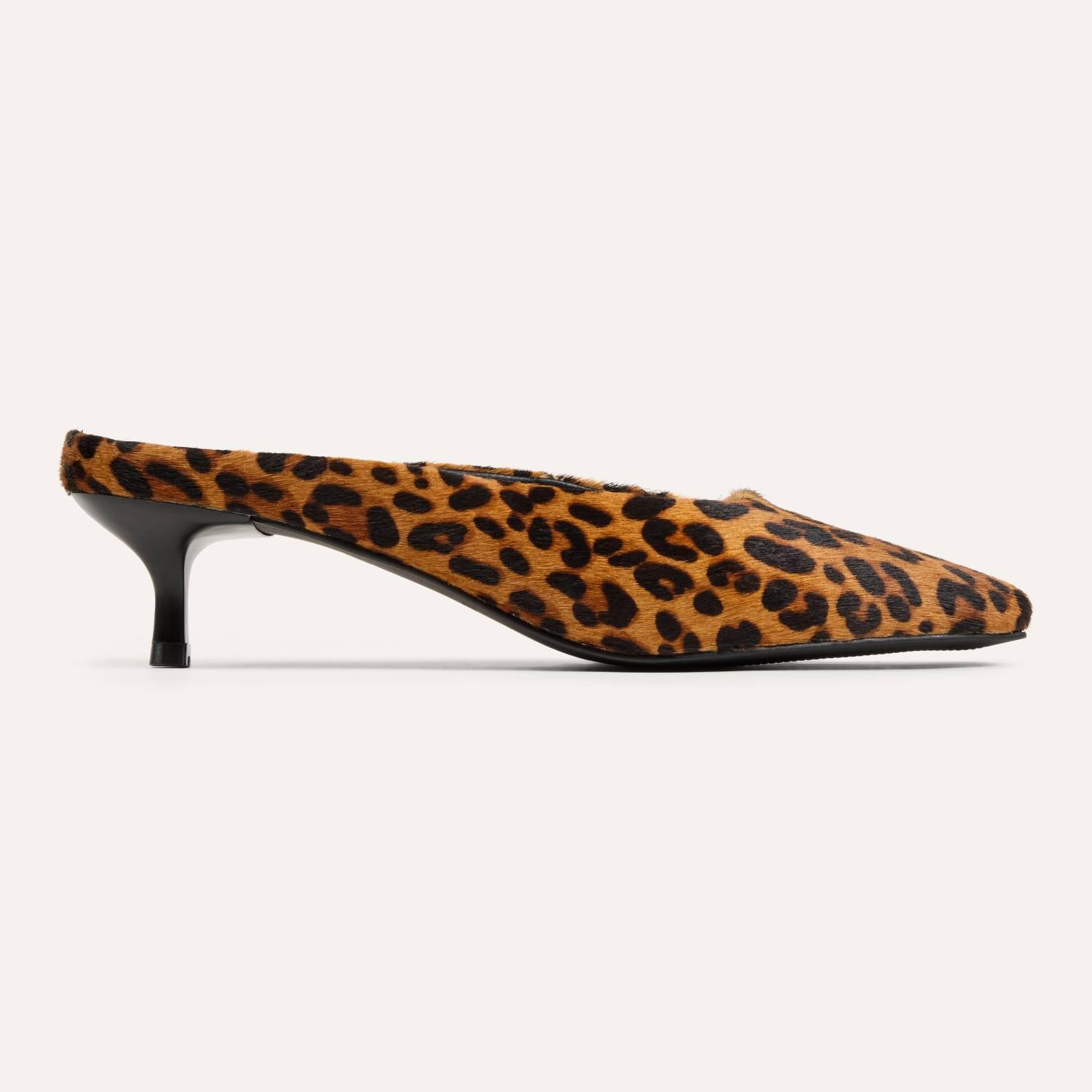 Tribeca Mule Heel in Leopard Calf Hair