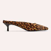 Tribeca Mule Heel in Leopard Calf Hair
