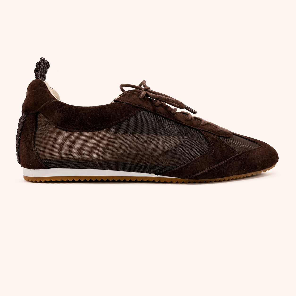 TERMINAL SNEAKER IN CHOCOLATE MESH/SUEDE