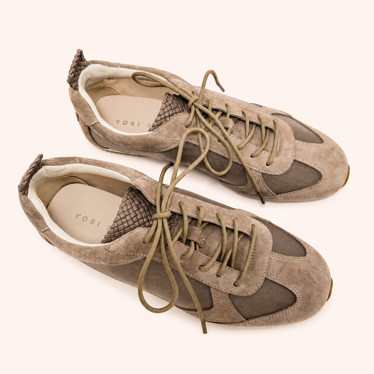 TERMINAL SNEAKER IN TAUPE MESH/SUEDE