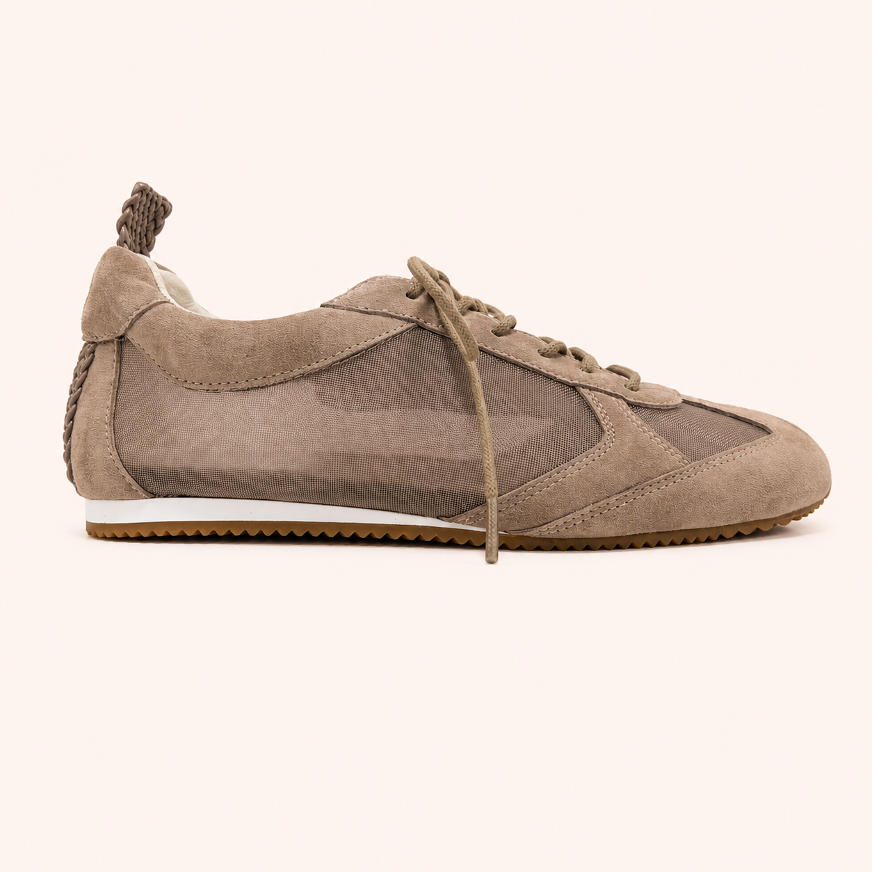 TERMINAL SNEAKER IN TAUPE MESH/SUEDE
