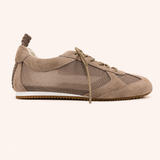 Terminal Sneaker in Taupe Mesh/Suede