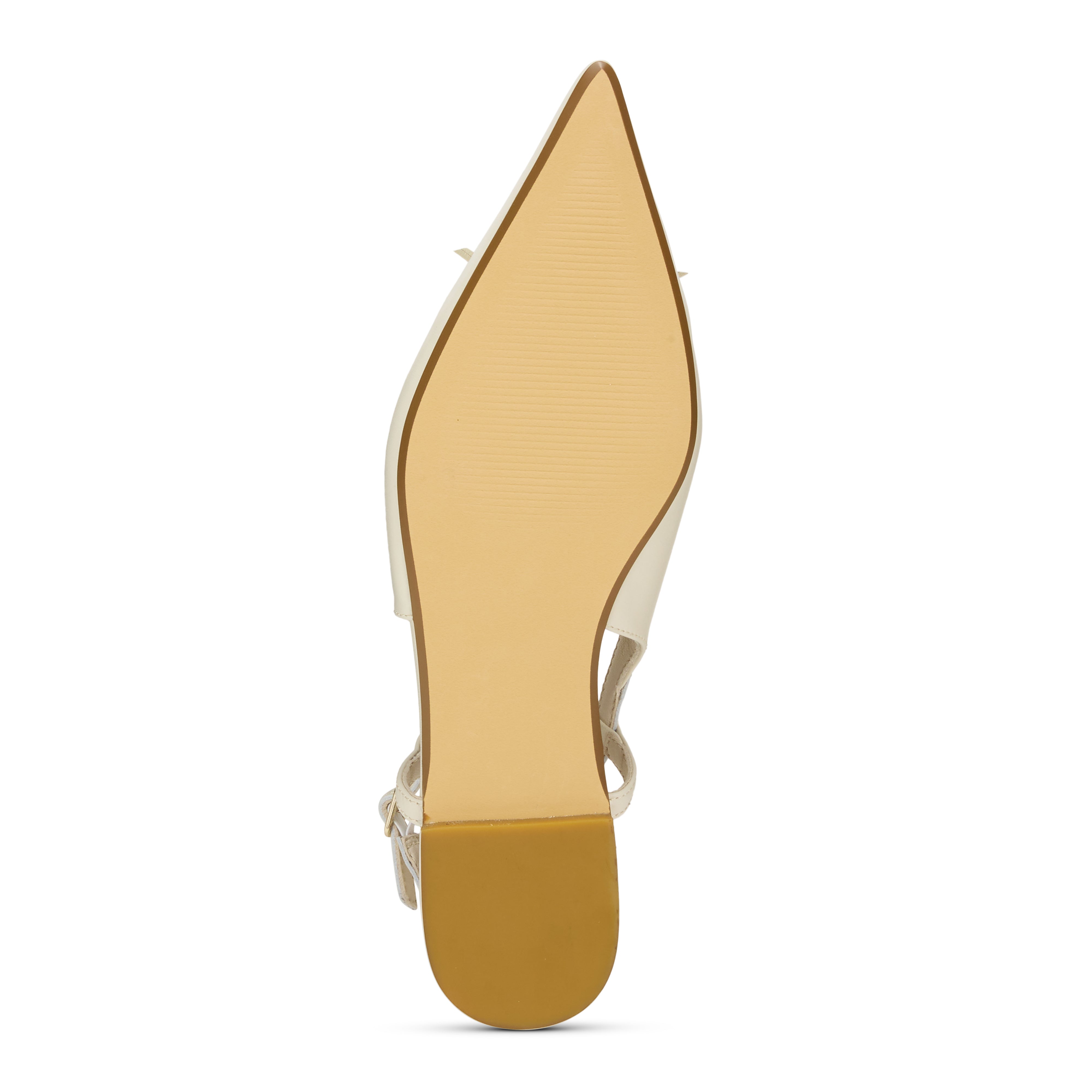 Vanessa Slingback Flat in Bone Leather