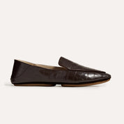 Vivina Crashback Loafer in Chocolate Croc Leather