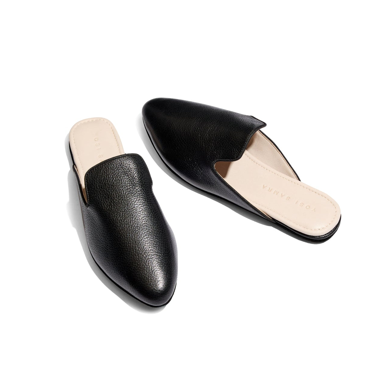 Vidi Black Leather Mule - Yosi Samra  - Footwear