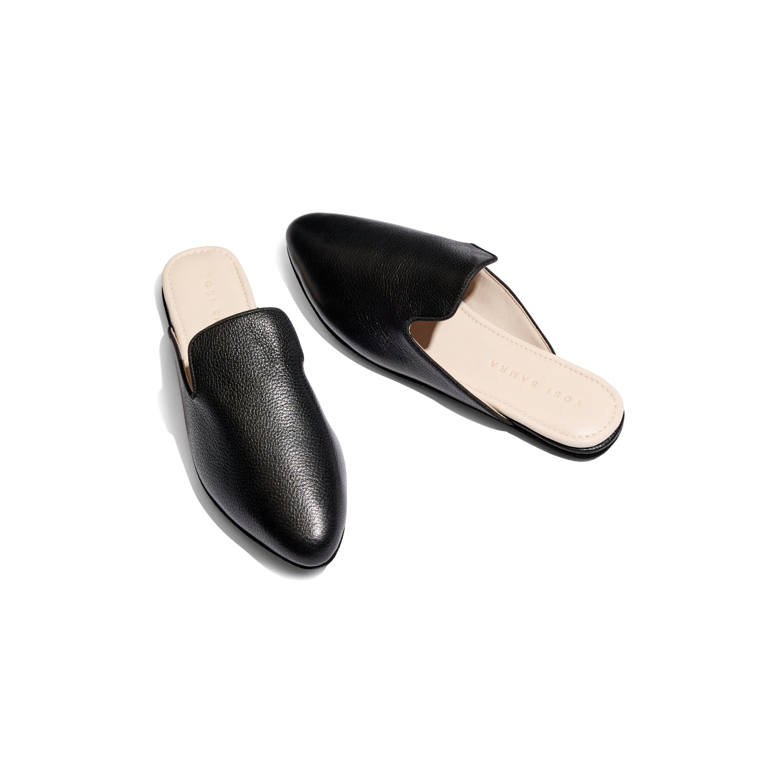 Vidi Black Leather Mule - Yosi Samra  - Footwear