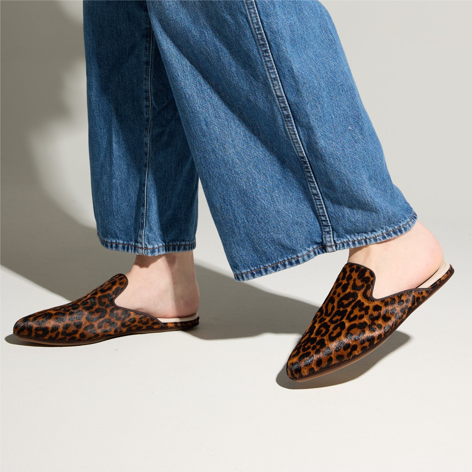 Vidi Leopard Calf Hair Mule - Yosi Samra  - Footwear