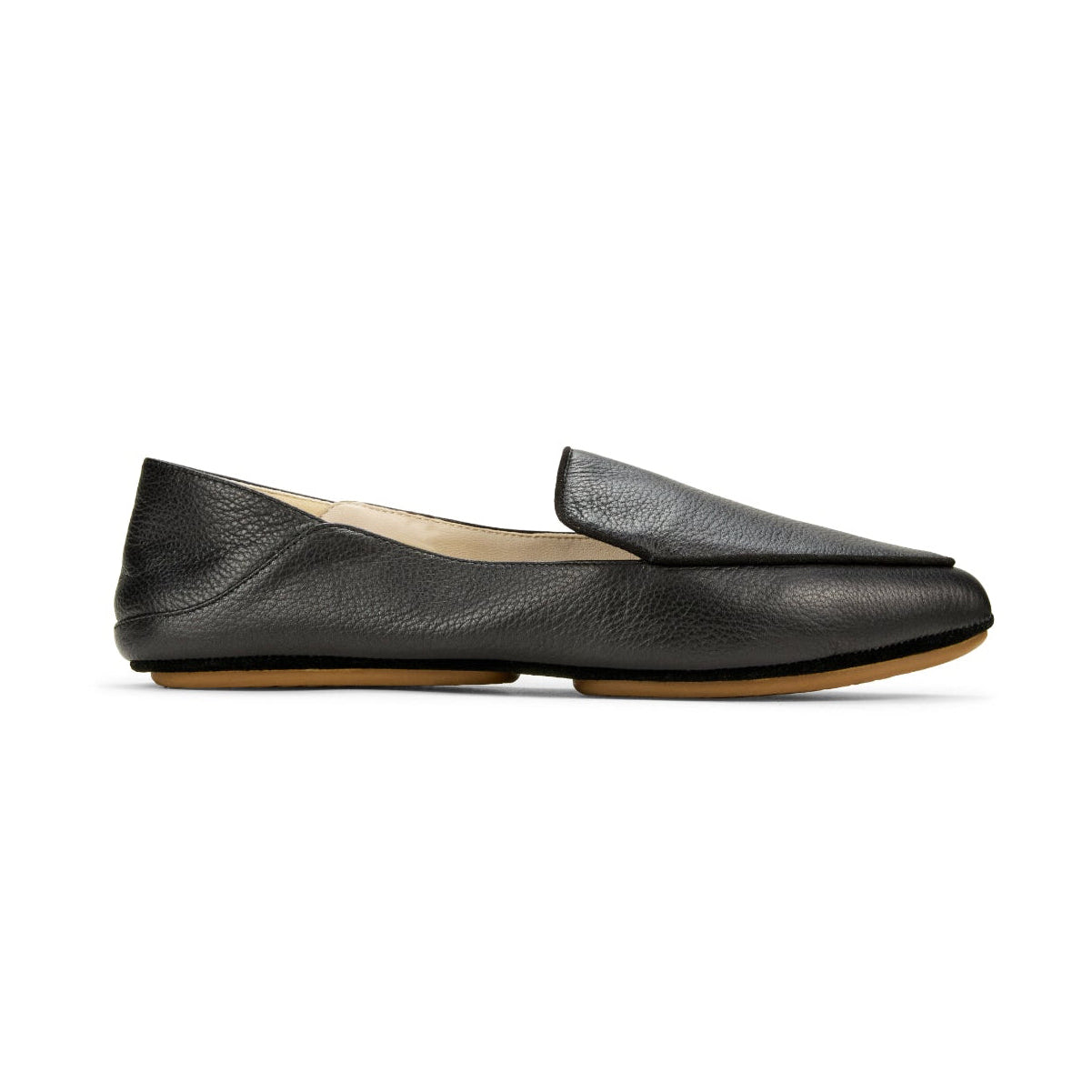 Vivina Loafer in Black Leather - Yosi Samra  - Women's Flats