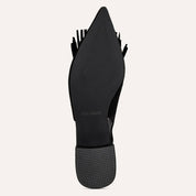 Warren Slingback Flat in Black Suede