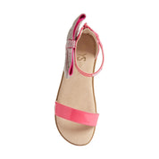 Miss Cambelle Crystal Bow Sandal in Hot Pink Patent - Kids - Yosi Samra  - Kids' Sandals