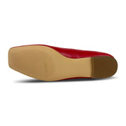 Cara Ballet Flat in Red Leather - Yosi Samra  - Women's Flats