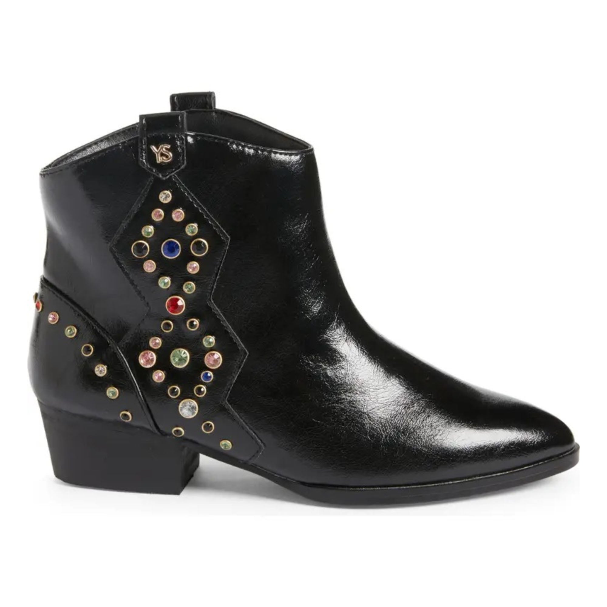 Miss Dallas Gem Western Boot in Black - Kids - Yosi Samra  - Kids' Boots