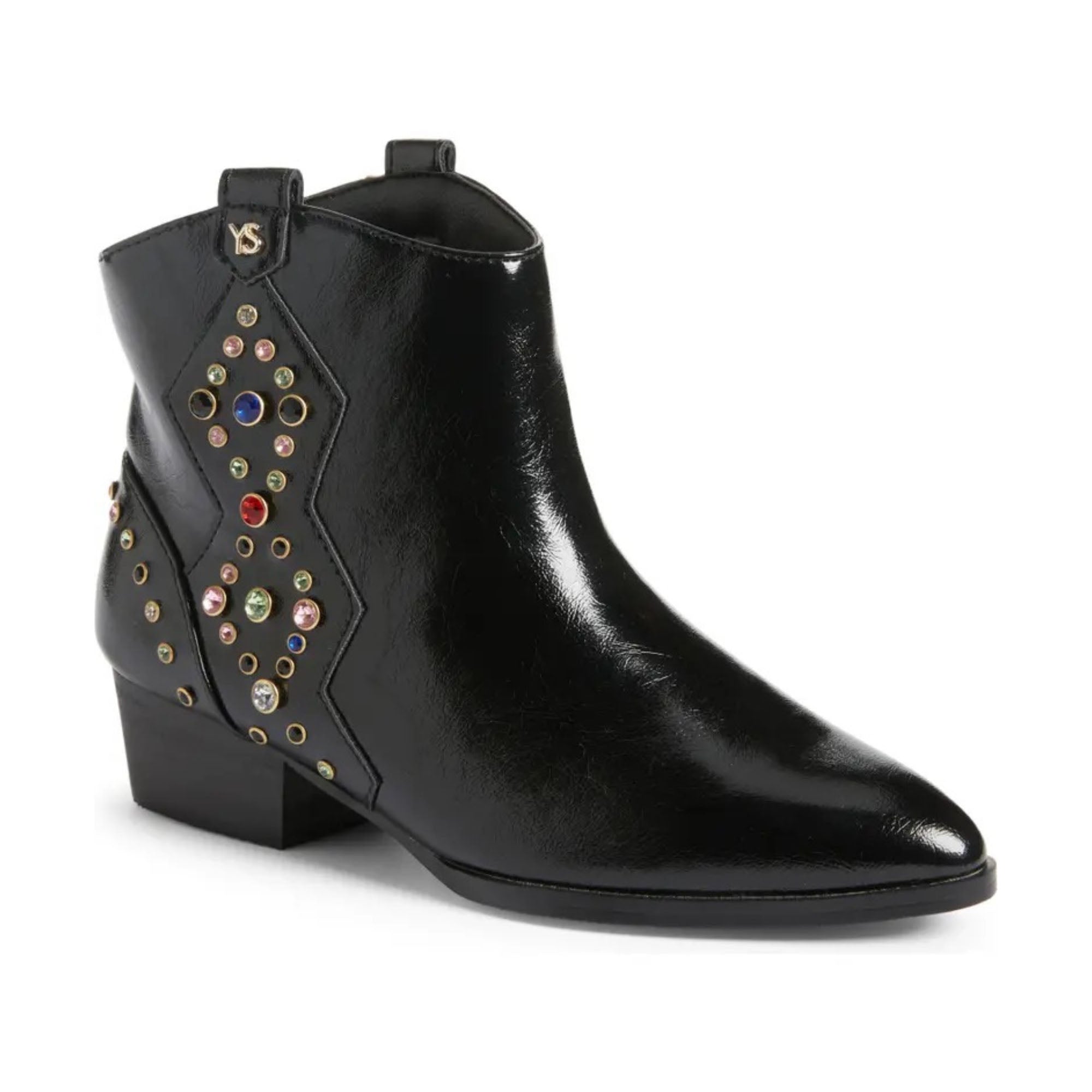 Miss Dallas Gem Western Boot in Black - Kids - Yosi Samra  - Kids' Boots