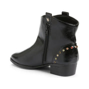 Miss Dallas Gem Western Boot in Black - Kids - Yosi Samra  - Kids' Boots