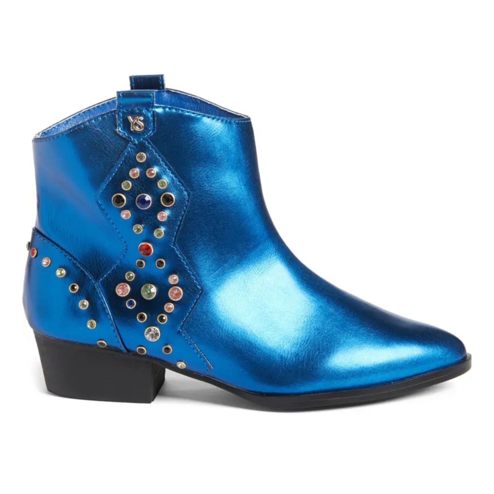 Miss Dallas Gem Western Boot in Blue - Kids - Yosi Samra  - Kids' Boots