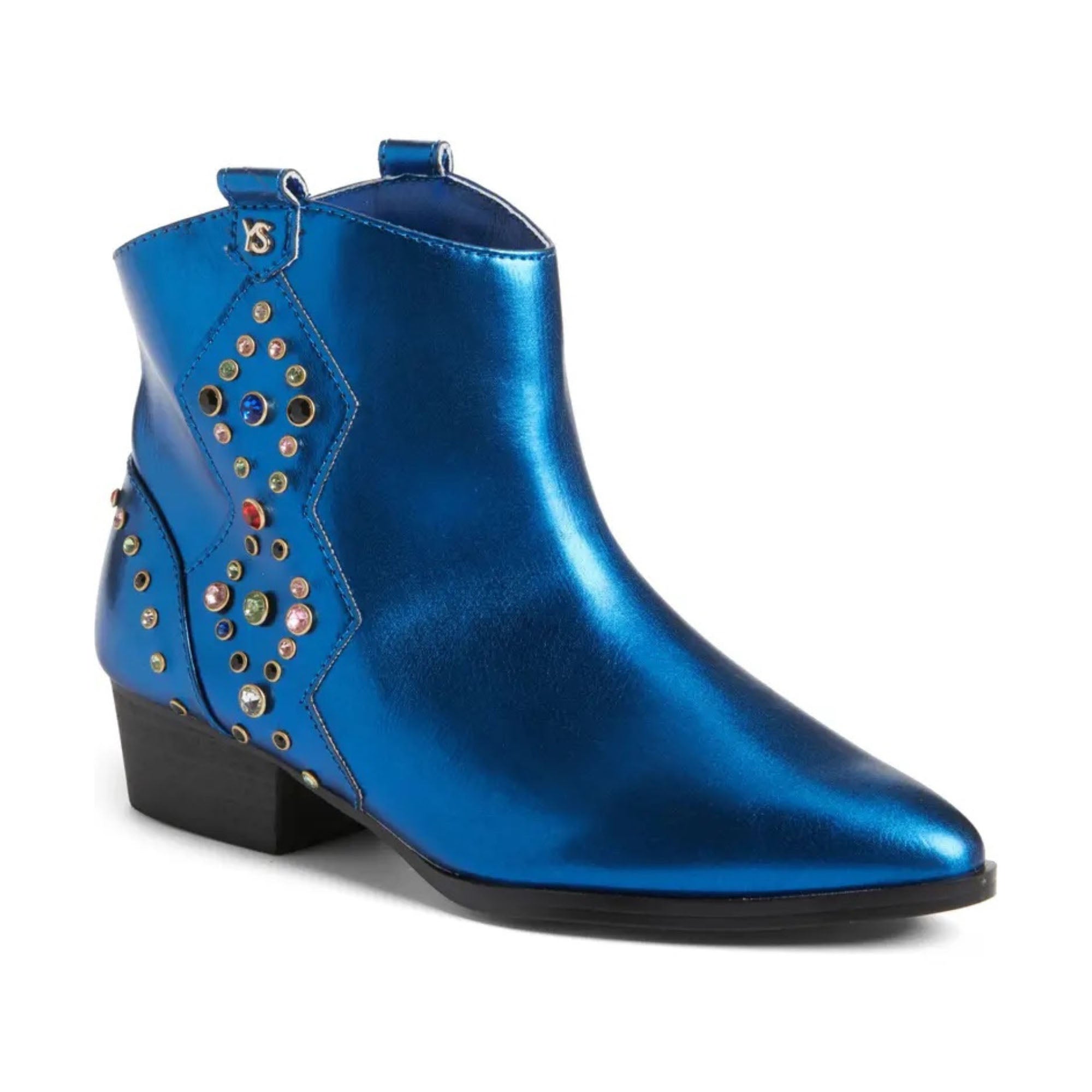 Miss Dallas Gem Western Boot in Blue - Kids - Yosi Samra  - Kids' Boots