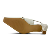 Kate Slingback Pumps in Bone Leather - Yosi Samra  - Women's Heels