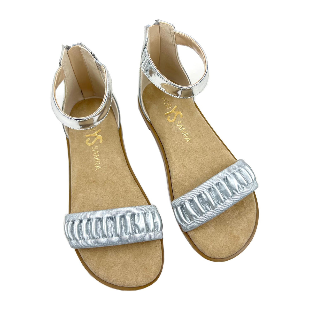 Miss Cambelle Ruffle Sandal in Silver - Kids