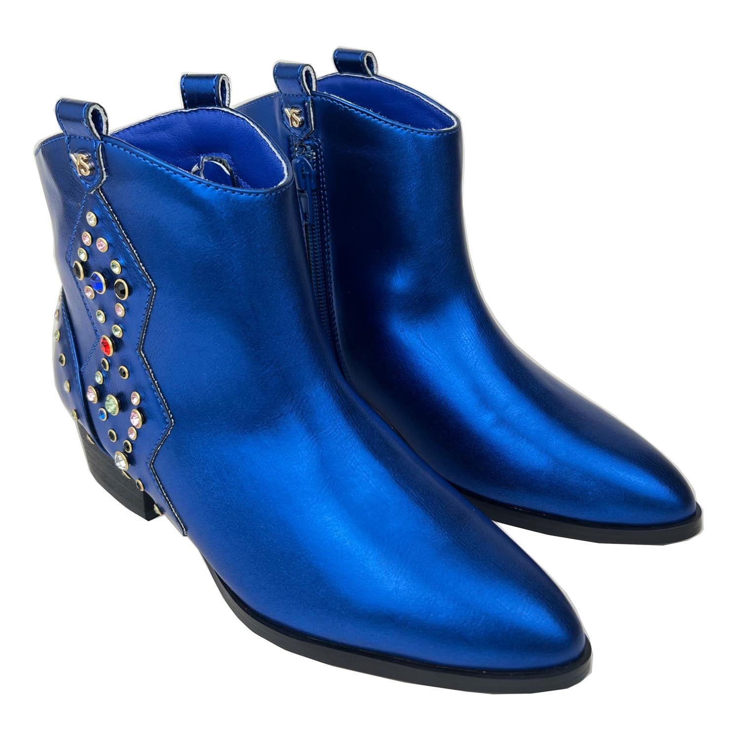 Miss Dallas Gem Western Boot in Blue - Kids
