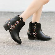 Miss Dallas Gem Western Boot in Black - Kids - Yosi Samra  - Kids' Boots