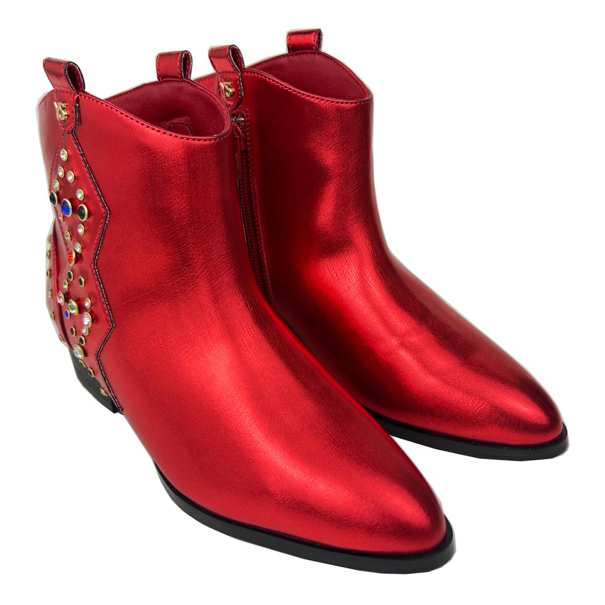 Miss Dallas Gem Western Boot in Red - Kids
