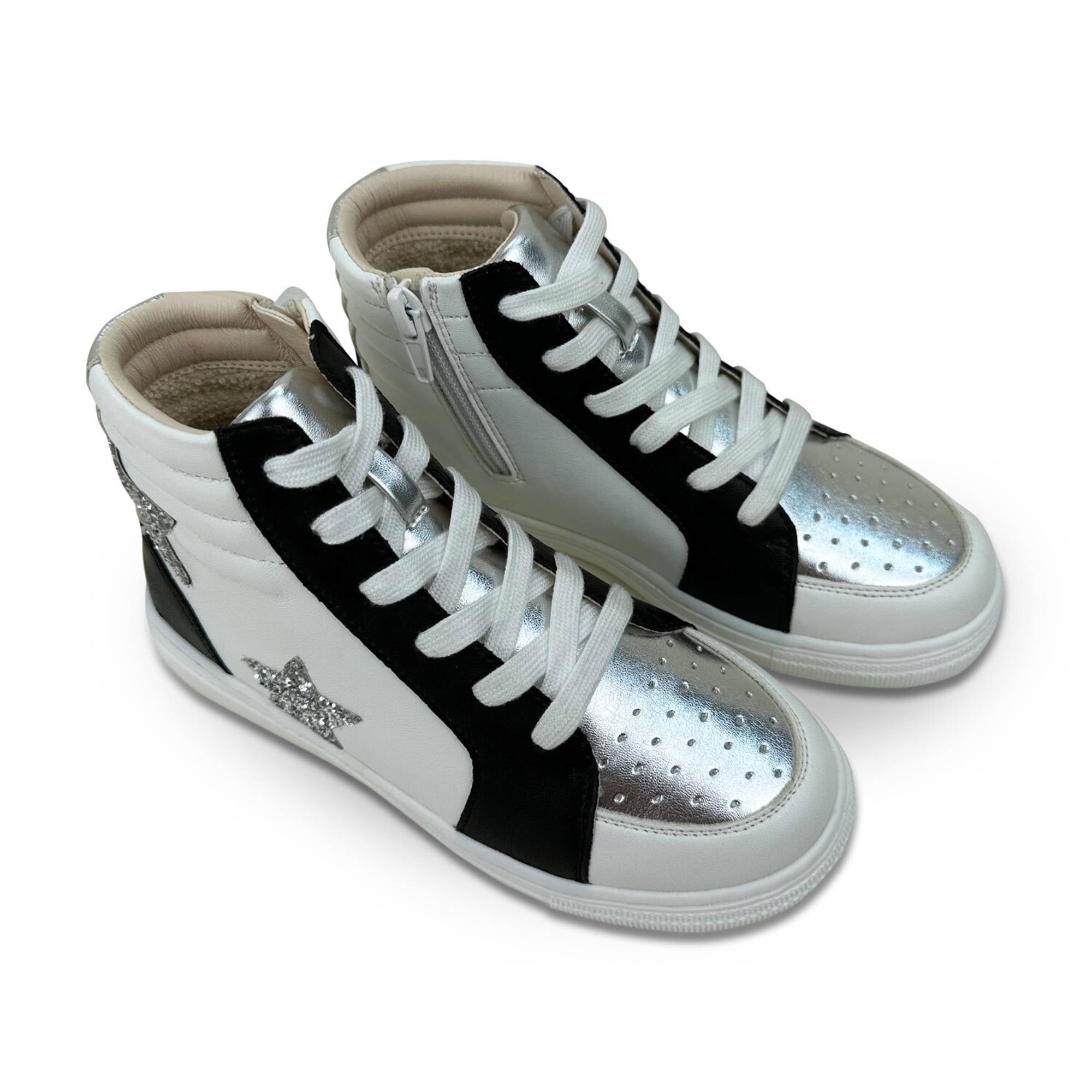 Miss Hannah Sneaker in Black & White - Kids - Yosi Samra  - Kids' Sneakers