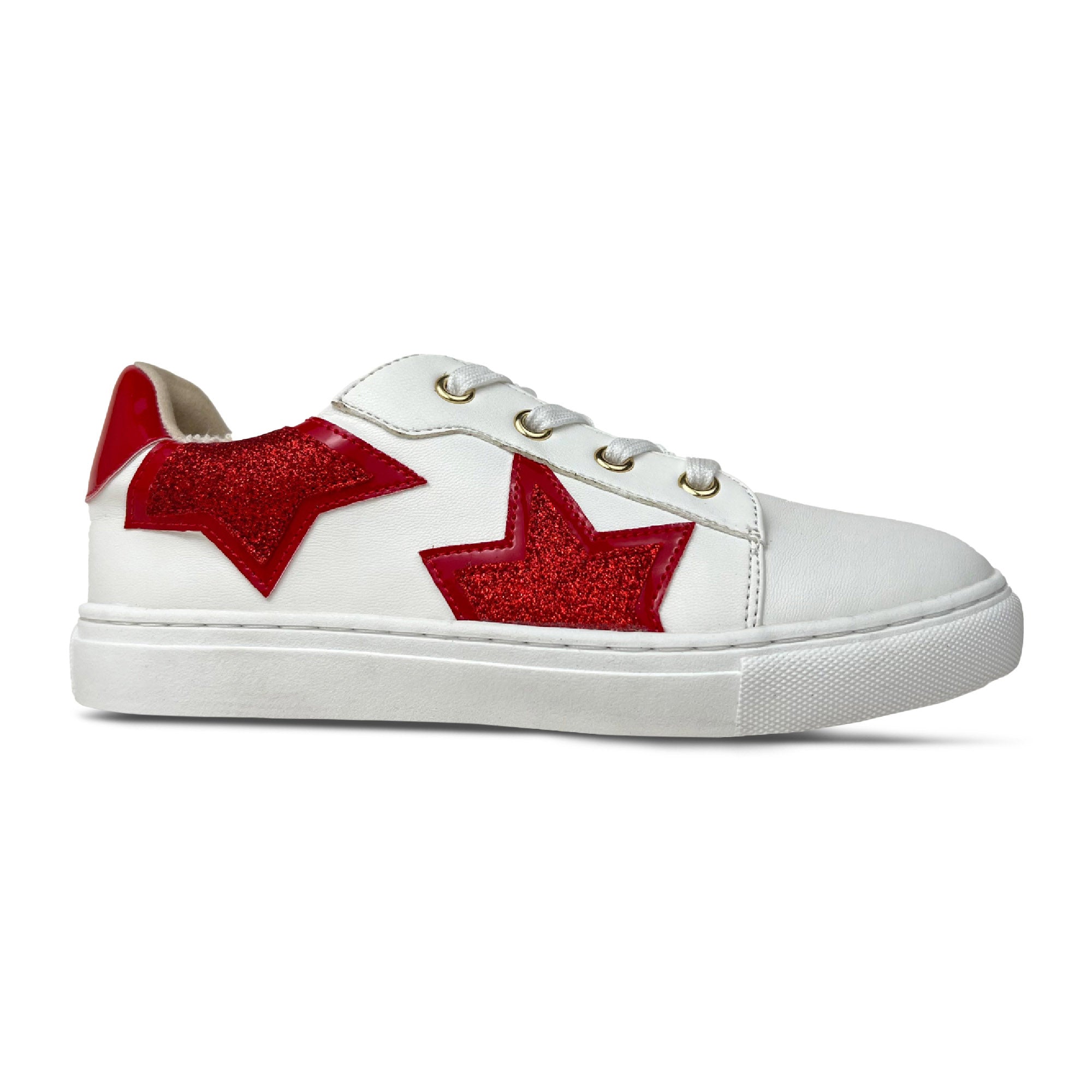 Miss Harper Sneaker in Red Glitter - Kids - Yosi Samra  - Kids' Sneakers