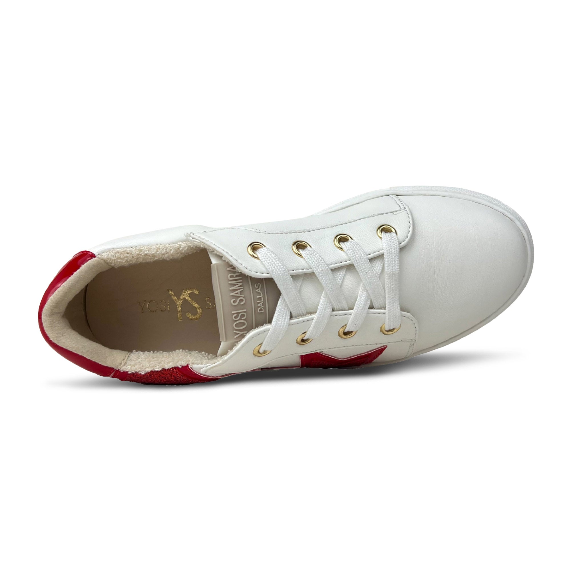 Miss Harper Sneaker in Red Glitter - Kids - Yosi Samra  - Kids' Sneakers