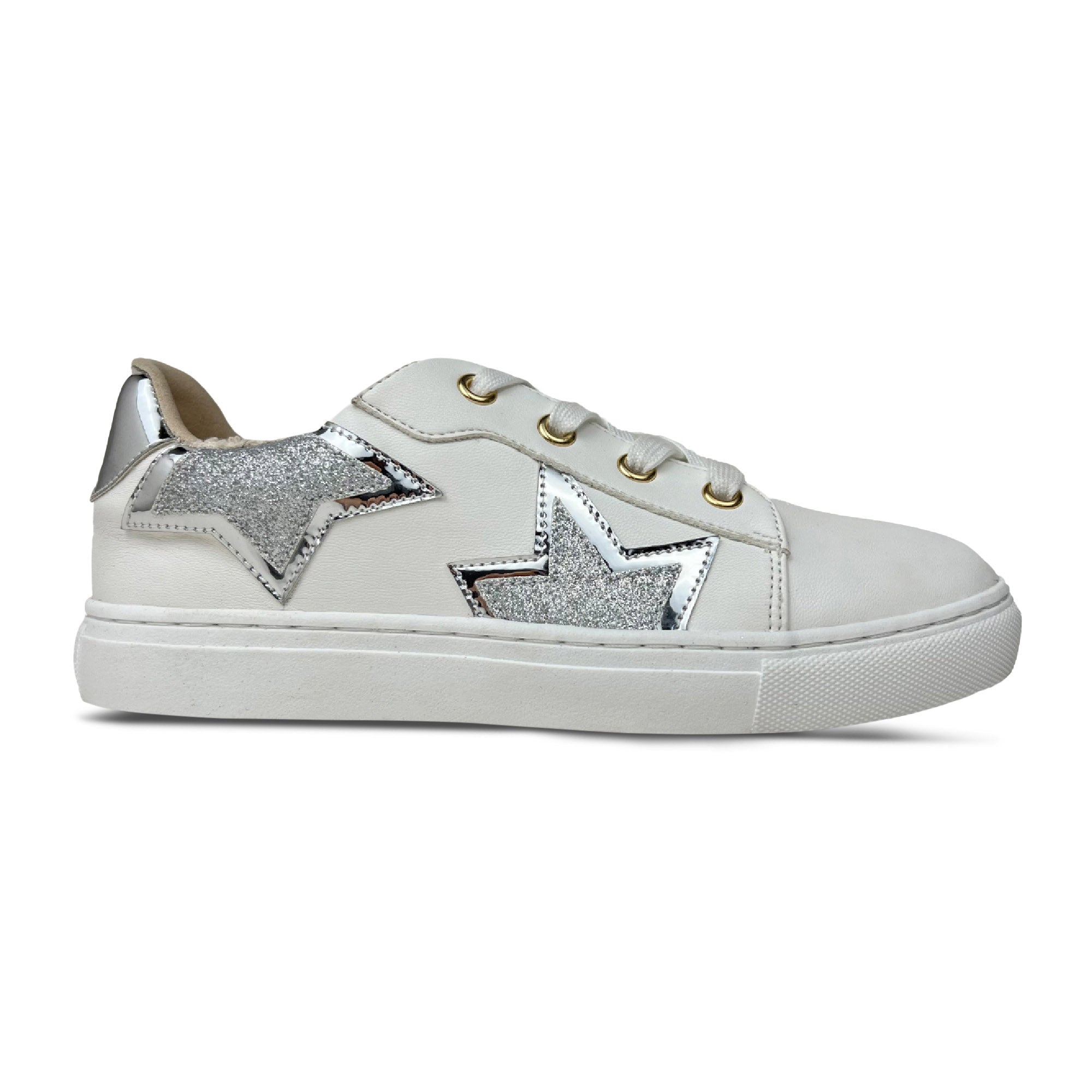 Miss Harper Sneaker in Silver Glitter - Kids - Yosi Samra  - Kids' Sneakers