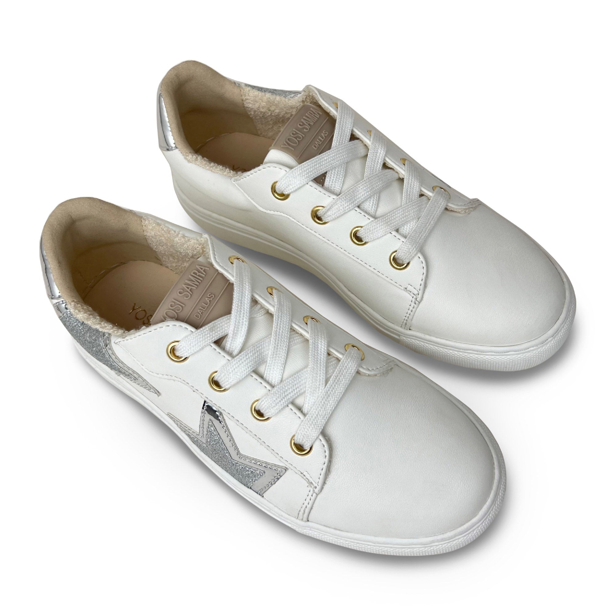 Miss Harper Sneaker in Silver Glitter - Kids - Yosi Samra  - Kids' Sneakers
