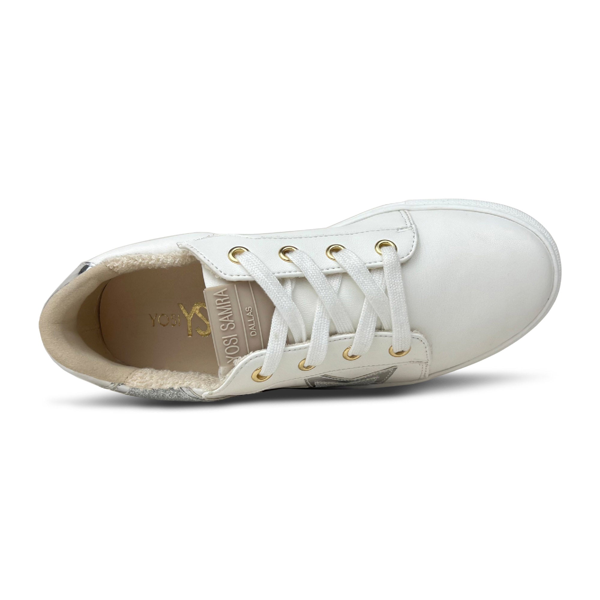Miss Harper Sneaker in Silver Glitter - Kids - Yosi Samra  - Kids' Sneakers