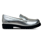 Miss Lydia Loafer in Silver - Kids - Yosi Samra  - Kids' Flats