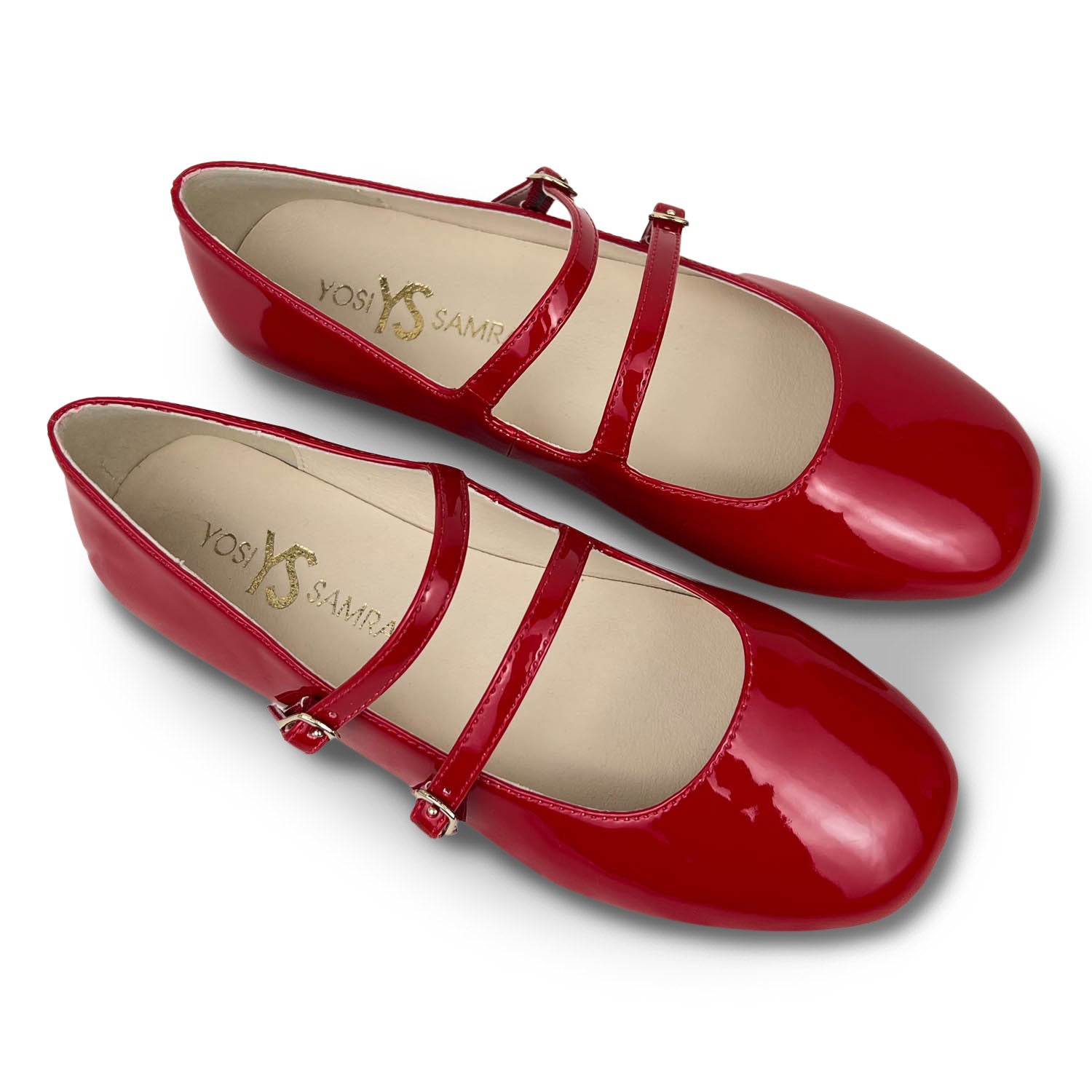 Miss Mary Flat in Red Patent - Kids - Yosi Samra  - Kids' Flats