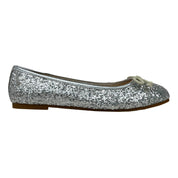 Miss Sadie Ballet Flat in Silver Glitter - Kids - Yosi Samra  - Kids' Flats