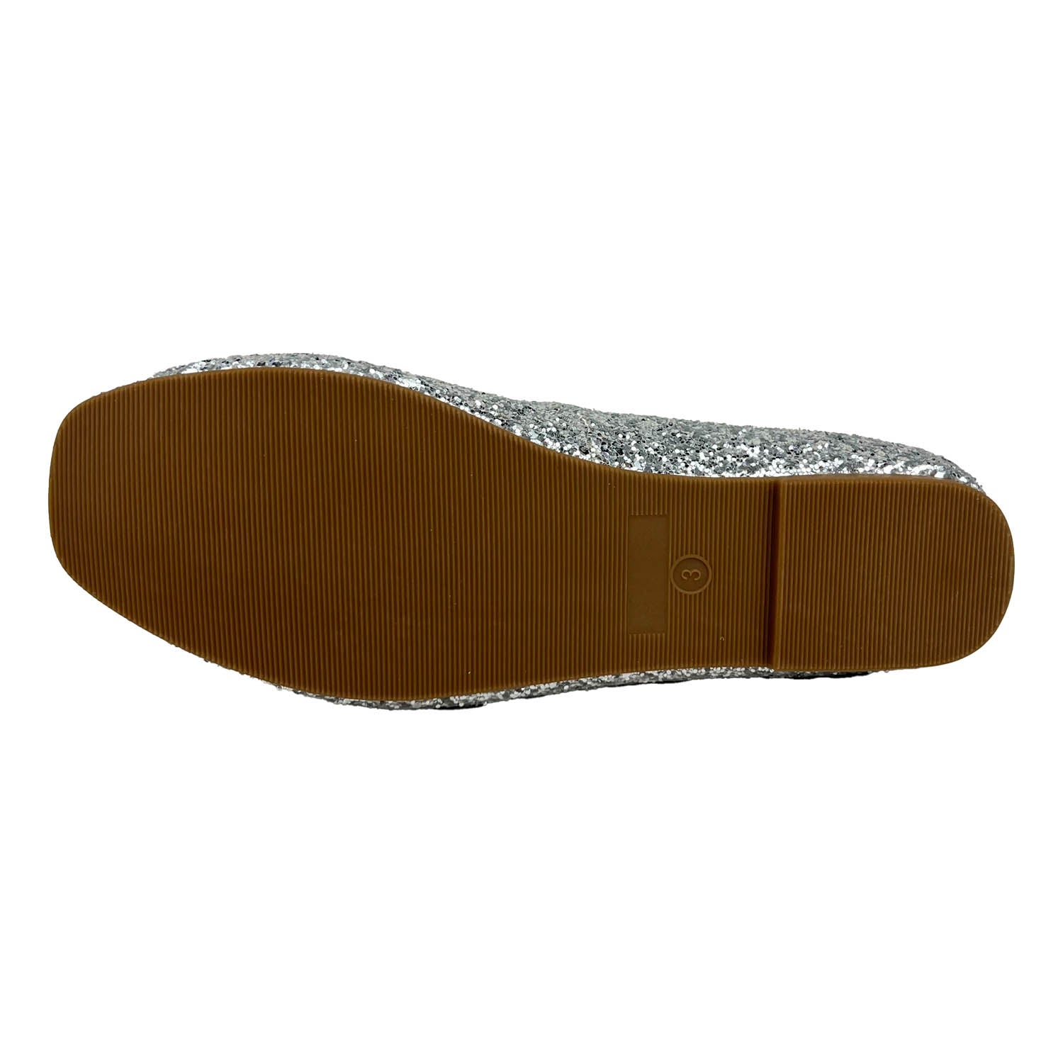 Miss Sadie Ballet Flat in Silver Glitter - Kids
