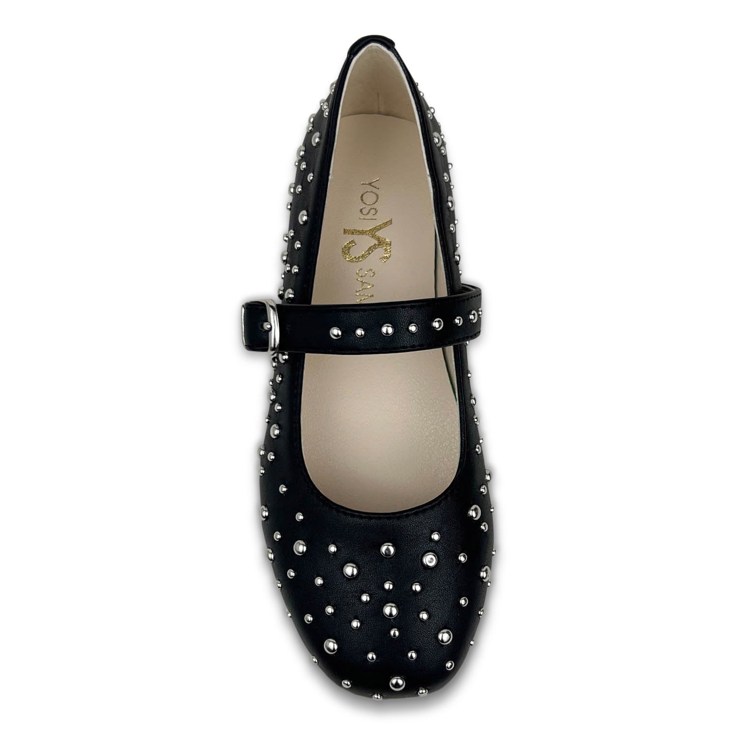Miss Sadie Ballet Flat in Black Studs - Kids - Yosi Samra  - Kids' Flats